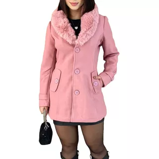 Tapado Mujer Campera Paño Saco Boton Blazer Parka Abrigo