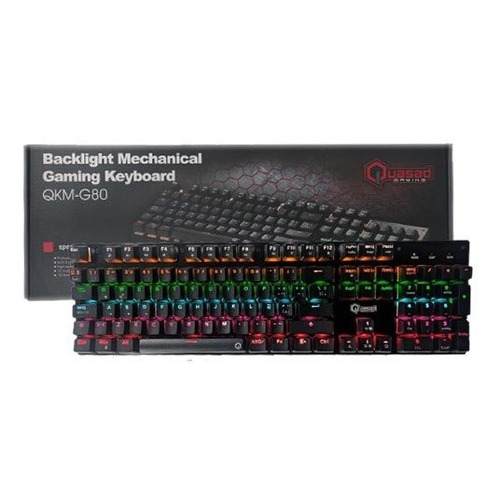 Teclado Gamer Mecánico Quasad Qkm-g80 Circuit Shop Color del teclado Negro Idioma Español Latinoamérica