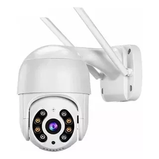 Camara Domo Exterior 1080p Alarma Seguimiento Inteligente Color Blanco