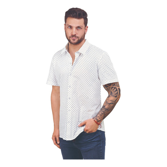 Camisa Hombre Casual Blanco 960-67