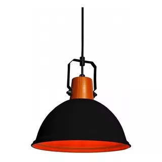 Lustre Pendente Taschibra Factory P Bivolt Preto E27 110v/220v