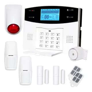 Kit8 Alarma Domiciliaria Casa Inalámbrica Celular Wifi Gsm