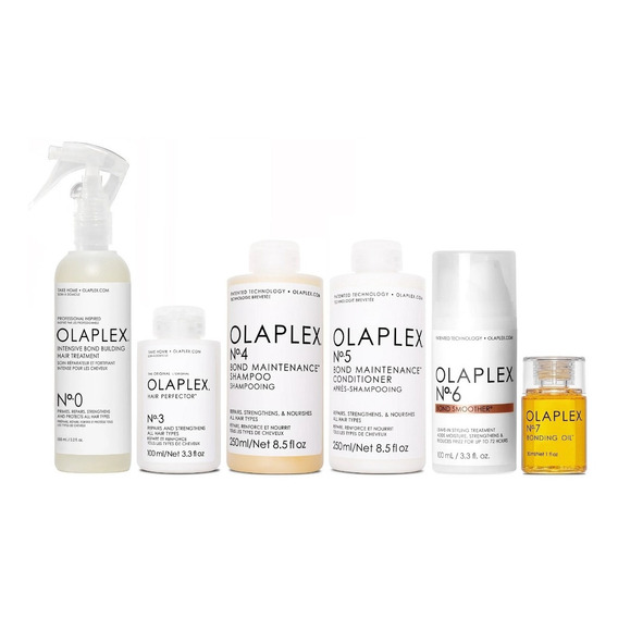 Olaplex N°0 + N°3 + N°4+ N°5+ N°6+ N°7 Tratamiento Reparador