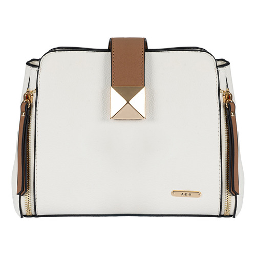 Cartera Pequeña Casual Mujer Ann D Vian Hues/moca 48 Color Crema Correa De Hombro Marrón Claro