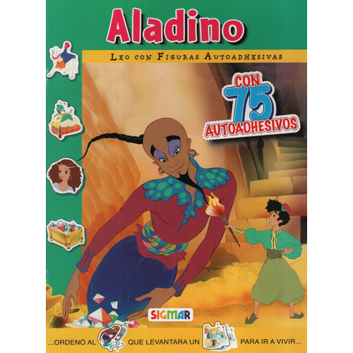 Aladino - Leo Con Figuras Autoadhesivas (imprenta Mayuscula)
