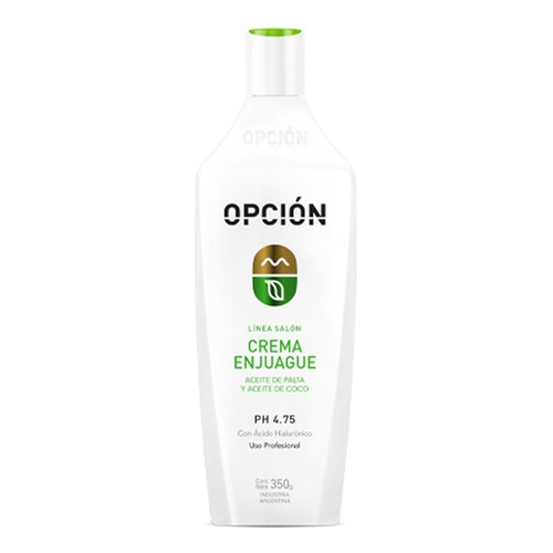 Enjuague Con Aceite De Palta Y Coco Opción 350 Ml Peluquería