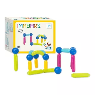 Juego Magnetico Braintoys Imanix Imabars 24 Piezas