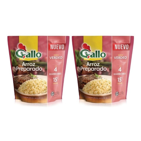 Arroz Gallo Preparado Verdeo X 240g X 2 Unidades