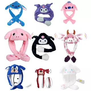 Gorrito Kawaii Viral Sanrio, Stitch, Sonic. Mueve Las Orejas