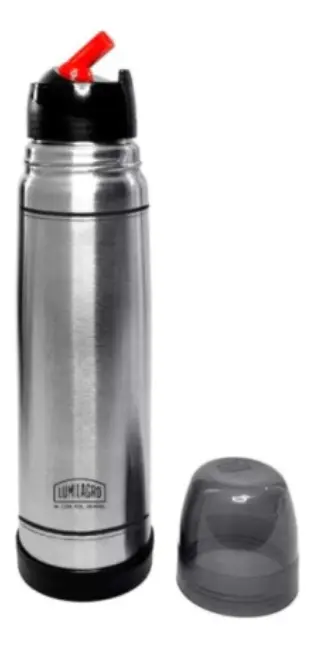 Termo Lumilagro de acero inoxidable Luminox 1 litro pico matero Bala