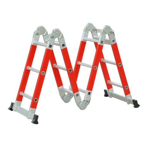 Escalera de fibra de vidrio multiposición Winman 1253 roja
