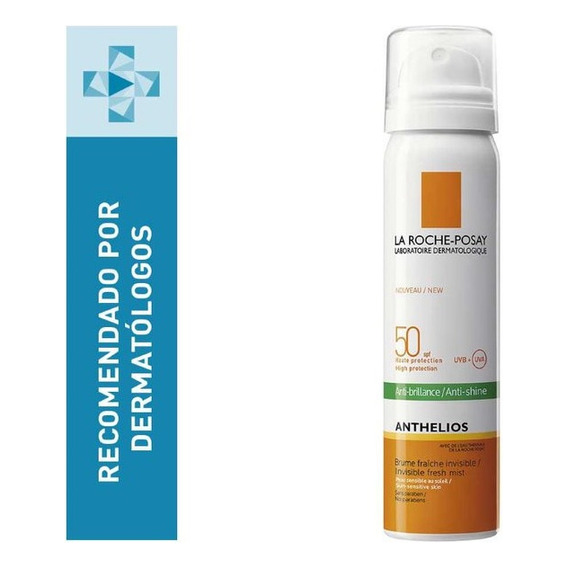 Protector Solar La Roche-Posay Anthelios Anti-Shine Spray 50 SPF Control De Brillo 75 mL Para Pieles Sensibles