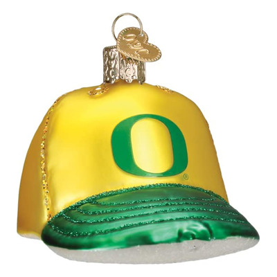 Old World Christmas Oregon Gorra De Béisbol De Cristal Sopla