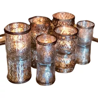 Set X 6 Fanales Mini Porta Velas