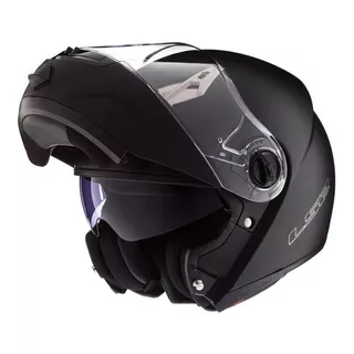 Casco Moto Ls2 Rebatible Doble Visor 370 Easy Negro Gaona P