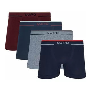 Cueca Lupo Kit 4 Peças 733 Boxer Sem Costura - Original Nf