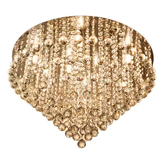 Lustre De Cristal Leg��timo Sala  Mesa Redondo 60cm Diâmetro 