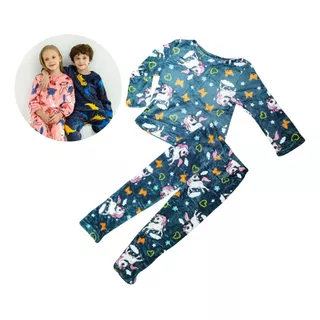 Conjuntos Pijamas  Plush Niñas Nenas Abrigo Invierno