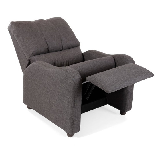 Sillón Reclinable Reposet Moderno Minimalista Sillones Salas Color Gris