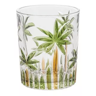 Jogo Com 6 Copos Em Cristal Wolff Palm Tree 340ml Cor Transparente