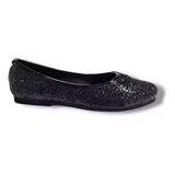 Ballerinas Chatitas Brillo Glitter Niña Mujer Talles 34 A 40