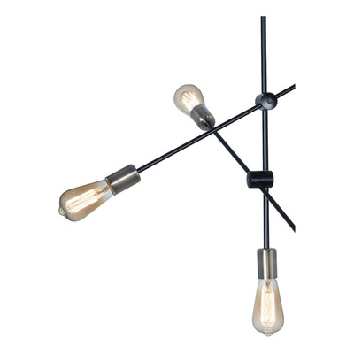 Lampara Colgante Omega Negro Araña 5 Luces Deco Living Lk