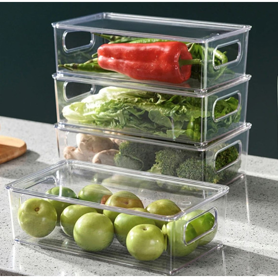 Organizador Para Refrigerador Set 3 Pcs Con Tapa