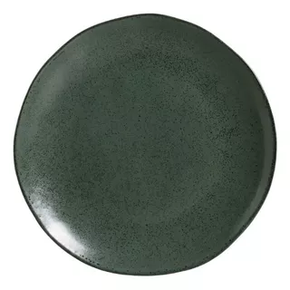 Jogo Com 06 Pratos Rasos Orgânico Stoneware Arauco Verde