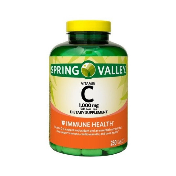 Vitamina C + Rose Hip Sistema Inmune 250 Tabletas Eg Ii8 Sabor Sin sabor