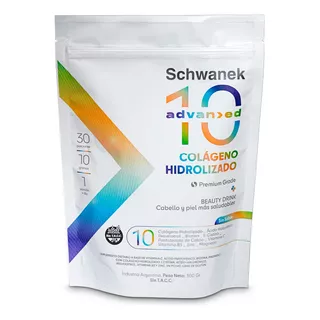 Colageno Hidrolizado Suplemento Polvo Schwanek Advanced 10 Sabor Sin Sabor