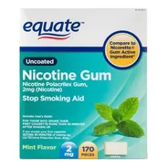 Chicles De Nicotina Equate 2 Mg Menta Dejar De Fumar 170 Pzs