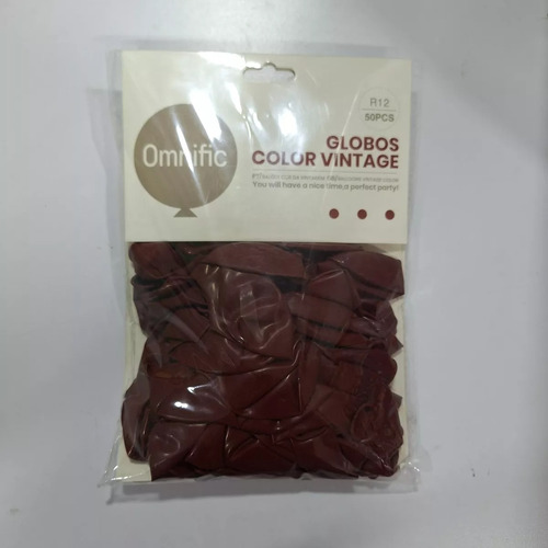 Globos Color Terracota Oscuro Vintage 50 Unidades Tamaño R12