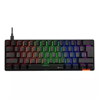 Teclado Gamer Meetion Mk005 Qwerty Outemu Blue Color Negro Con Luz Rgb