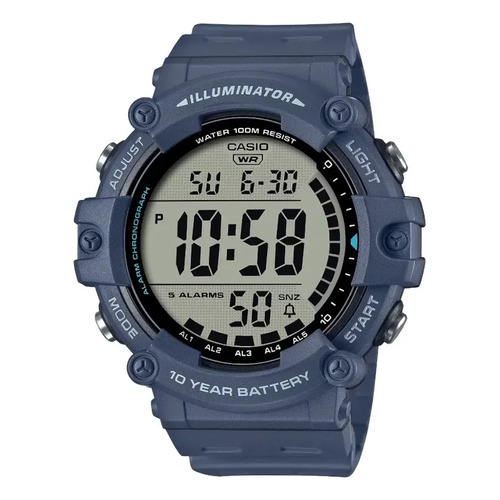 Reloj Casio Illuminator Digital Ae-1500wh-2av E-watch Color de la correa Azul