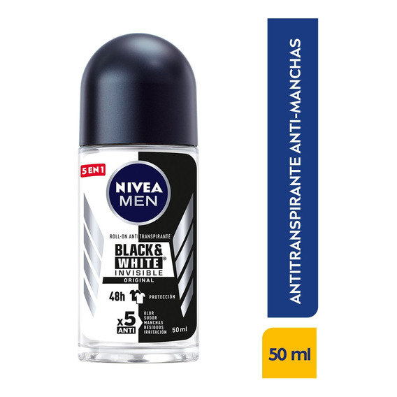 Desodorante Roll On Nivea Men Invisible Black & White X 50ml