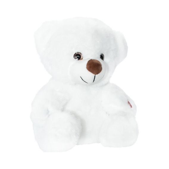 Oso De Peluche Con Luces Toy Logic Color Blanco