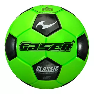 Pack 2 Pzs Balón Futbol Classic Fosforescente 3, 4, 5 Gaser Color Verde Con Negro / Amarillo Con Negro / Naranja Con Negro