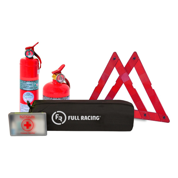 Kit Seguridad Auto Reglamentario 4 En 1 Con Matafuego 1 Kg