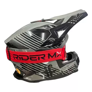 Óculos Motocross Rider Mx Premium Lente Espelhada Cor Da Armação Vermelho