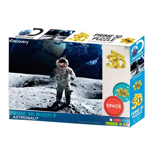 Puzzle Prime 3d Astronauta 100 Pcs - Discovery- Vaj