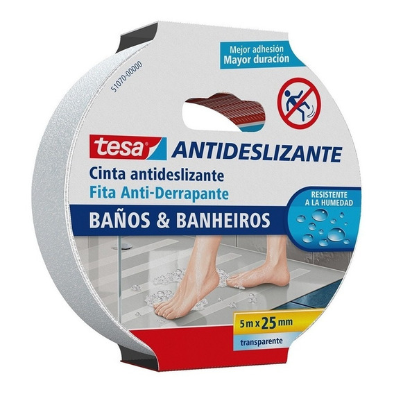 Cinta Tesa Antideslizante Para Baño 25mmx5m 