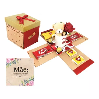 Caixa Presente Chocolates Dia Das Mães = Explosão De Amor