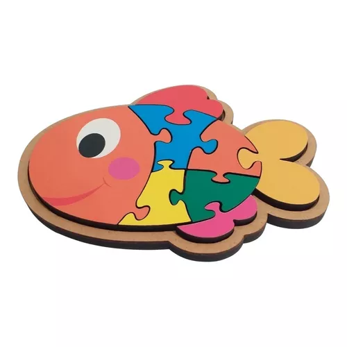 Brinquedo Educativo Quebra-Cabeça Infantil - Peixe - Total Bag - Leve Seu  Produto Com Estilo