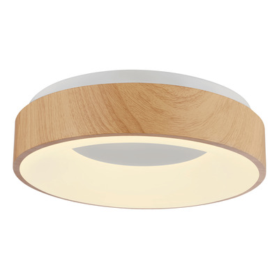 Plafón Led 12w Cct Switch Ø29cm Simil Madera L4412 Mks Madera