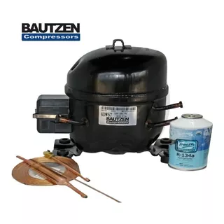 Compresor 1/3hp Nevera Bautzen Cn Kit Instalación Y Gas R134