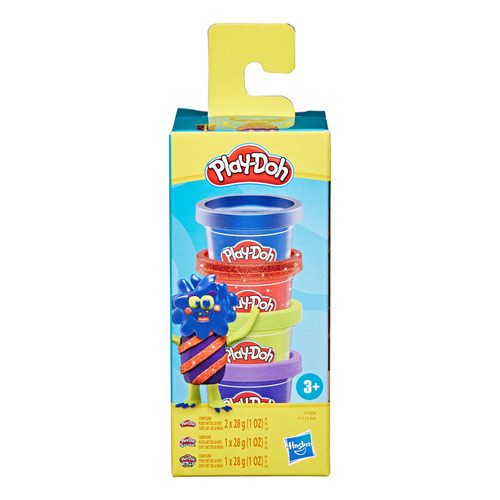 Playdoh - Mini Packs De Colores (x 4) - Hasbro Color Azul-Verde-Violeta-Rojo Brillante