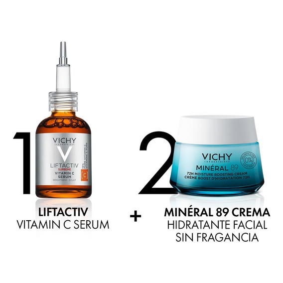 Combo Vichy Mineral 89  + Serum Lifactiv Supreme 