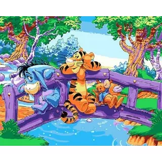 Pintura Numerada Tigrão Turma Pooh Pinceis Tintas S184 Q729