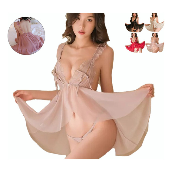 Conjunto Sensual De Encaje Pijama Y Ropa Interior Para Mujer