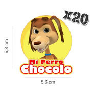 P037 - 20 Stickers Perro Chocolo Decora Bolsas Y Cajas Cumpe